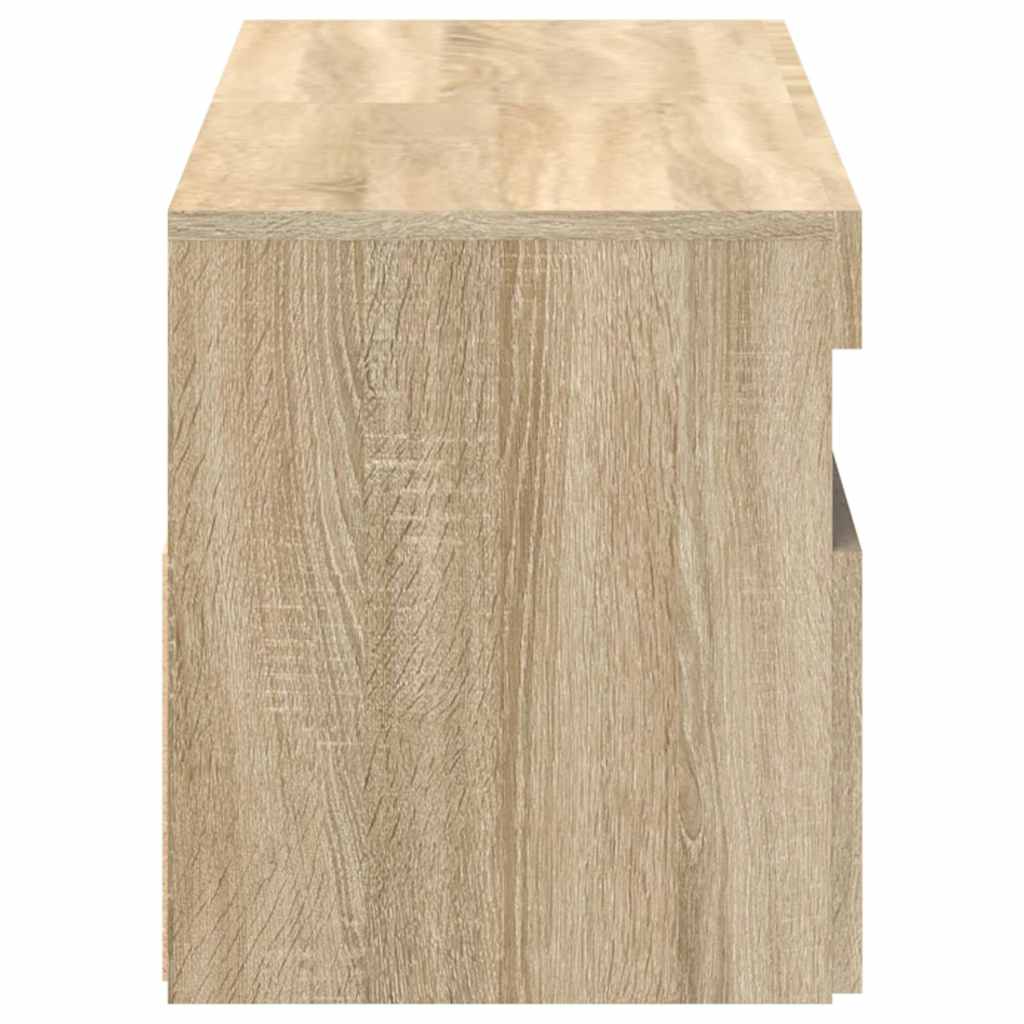 2 db sonoma tölgy színű TV-szekrény LED-lámpákkal 60x35x40 cm