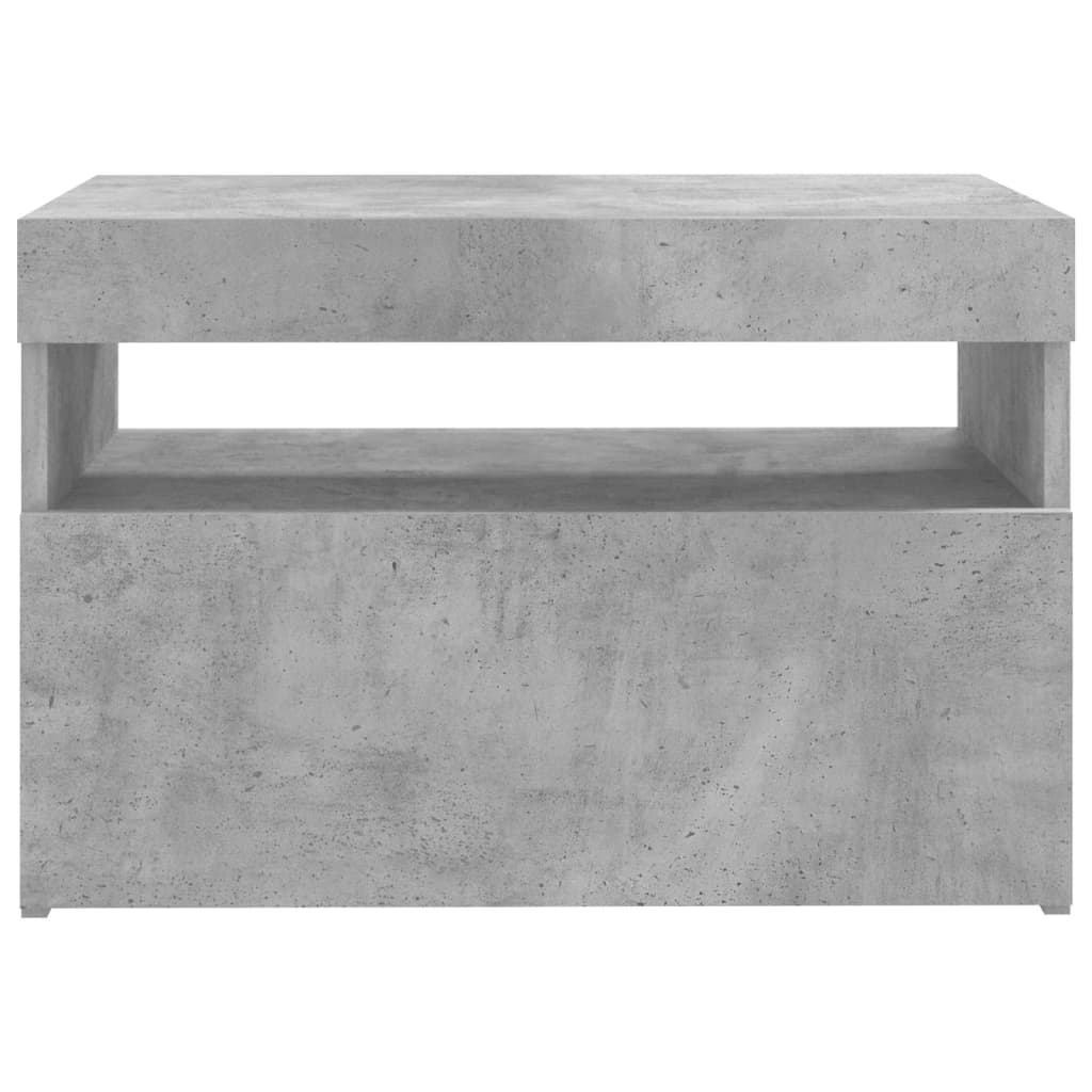 betonszürke TV-szekrény LED-lámpákkal 60 x 35 x 40 cm