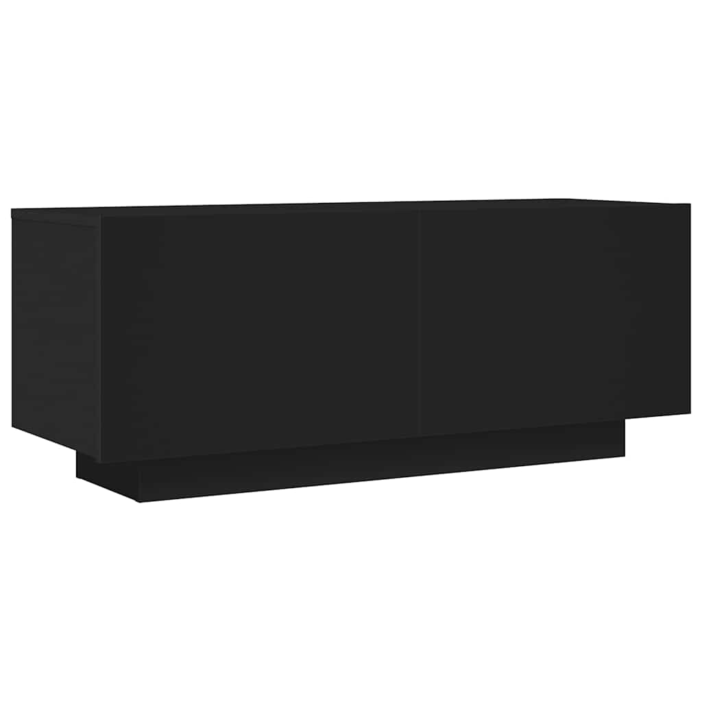 fekete szerelt fa TV-szekrény 100 x 35 x 40 cm