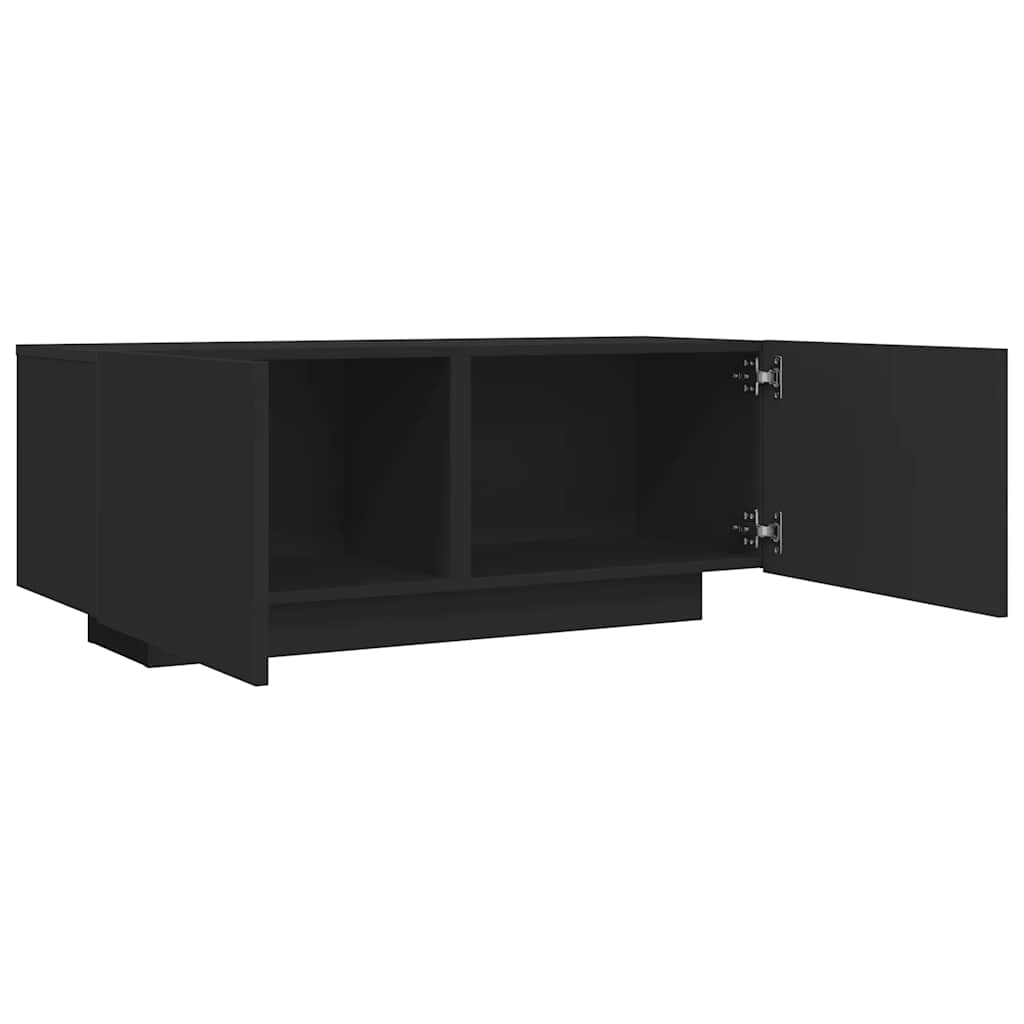 fekete szerelt fa TV-szekrény 100 x 35 x 40 cm
