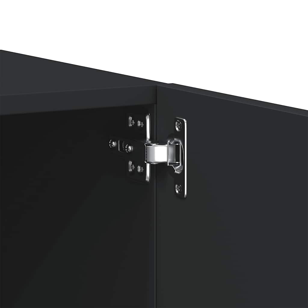 fekete szerelt fa TV-szekrény 100 x 35 x 40 cm