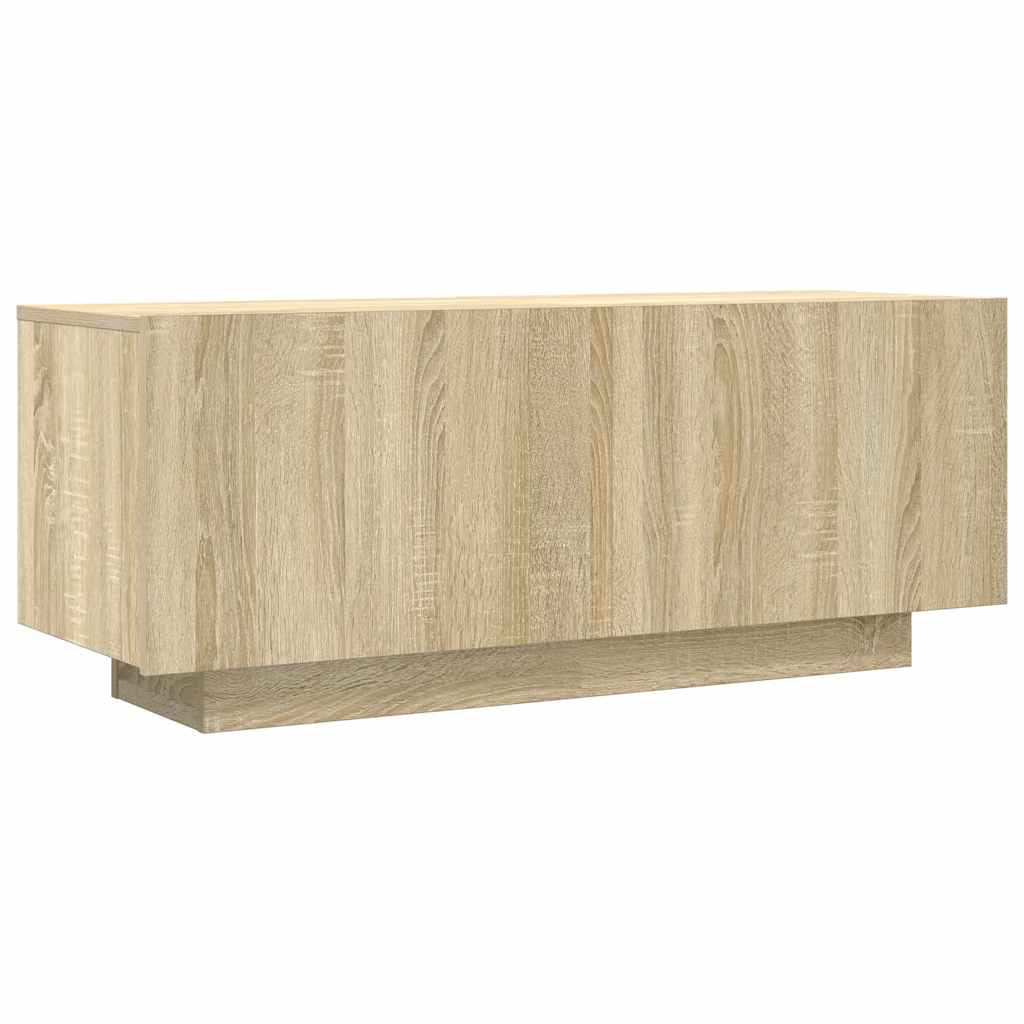 sonoma tölgyszínű szerelt fa TV-szekrény 100 x 35 x 40 cm
