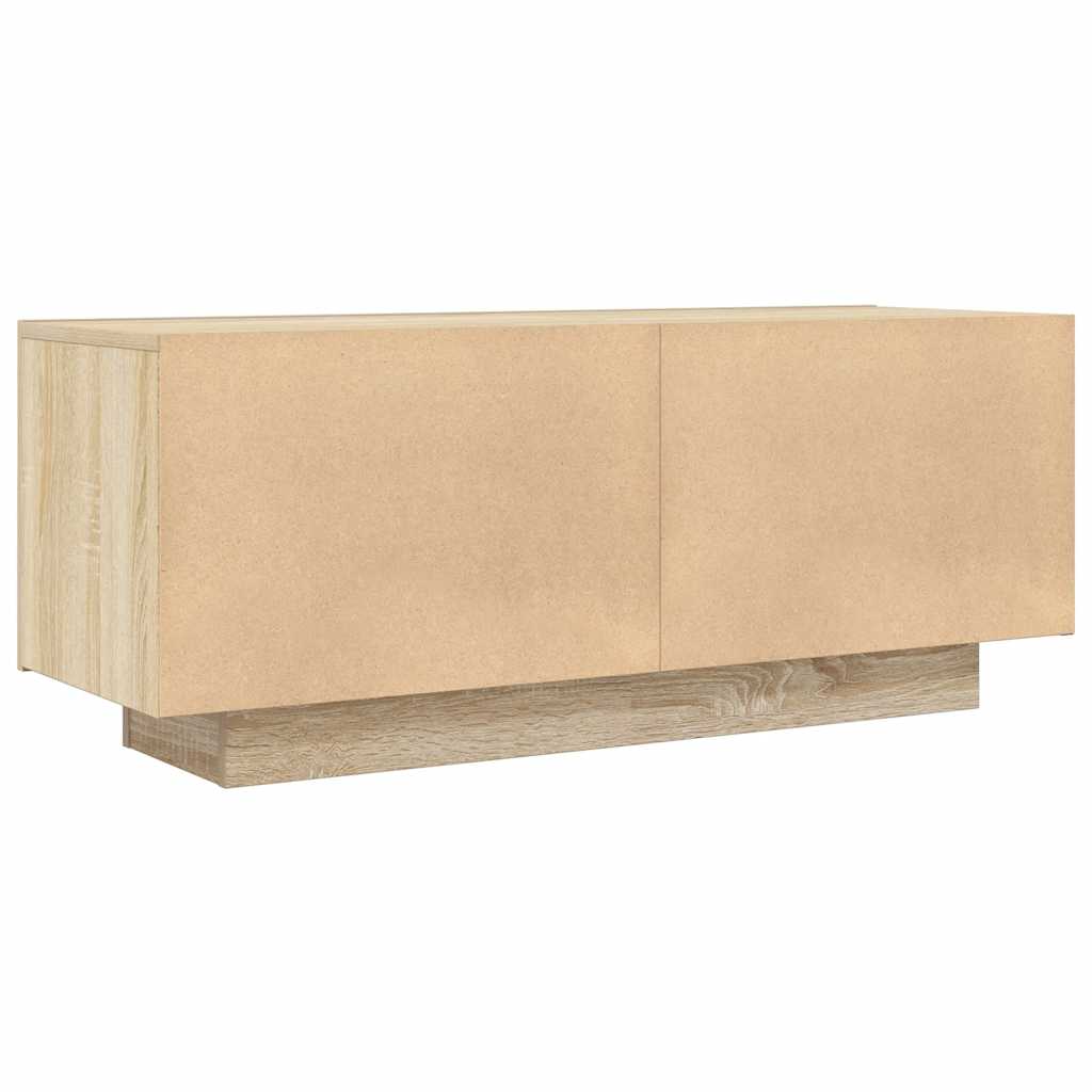 sonoma tölgyszínű szerelt fa TV-szekrény 100 x 35 x 40 cm