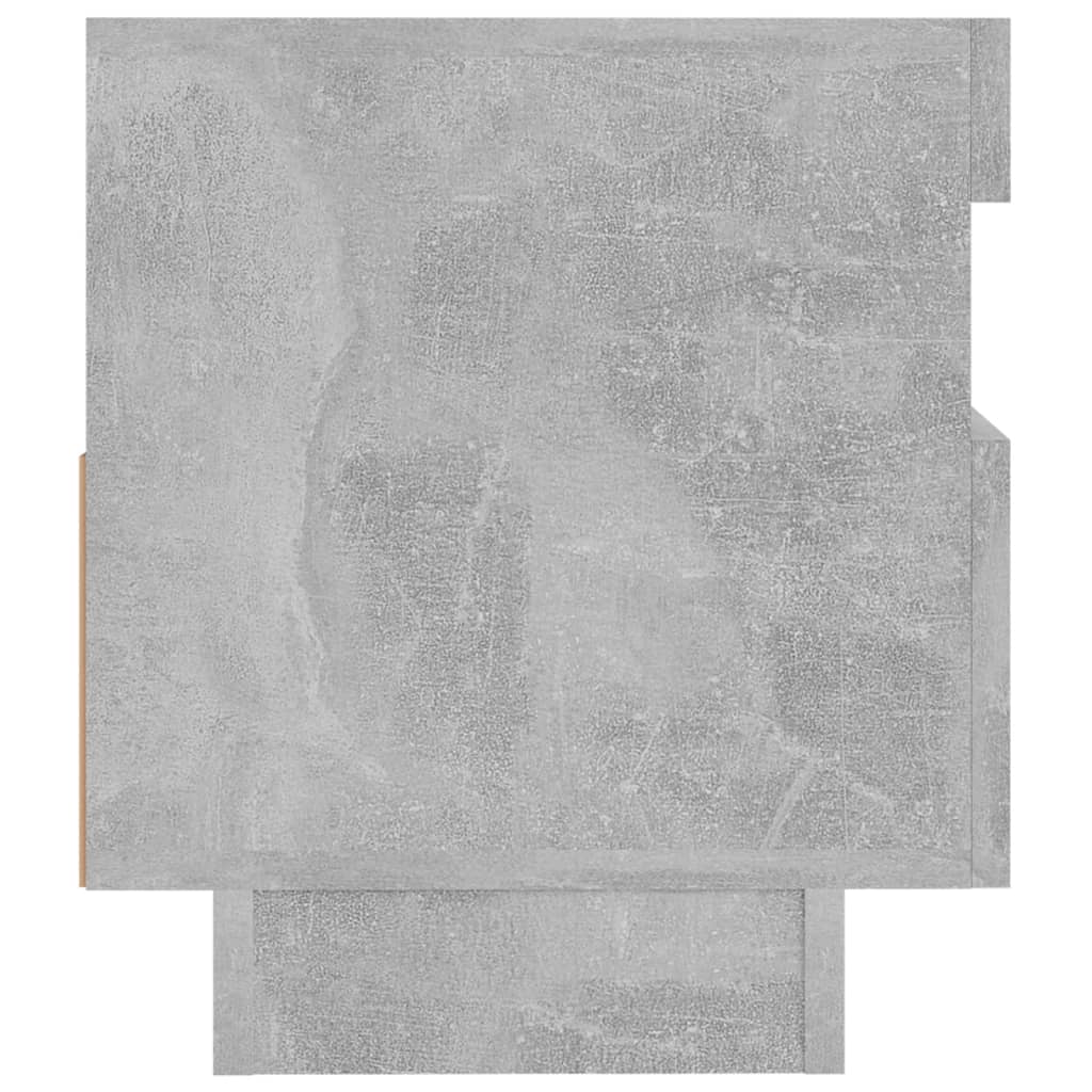 betonszürke TV-szekrény LED-lámpákkal 80 x 35 x 40 cm
