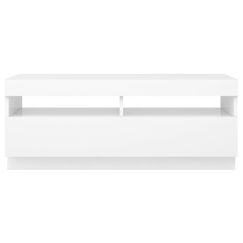 fehér TV-szekrény LED-világítással 100 x 35 x 40 cm
