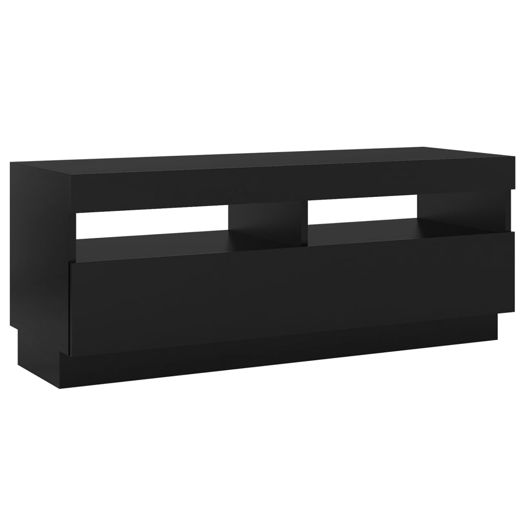 fekete TV-szekrény LED-lámpákkal 100 x 35 x 40 cm