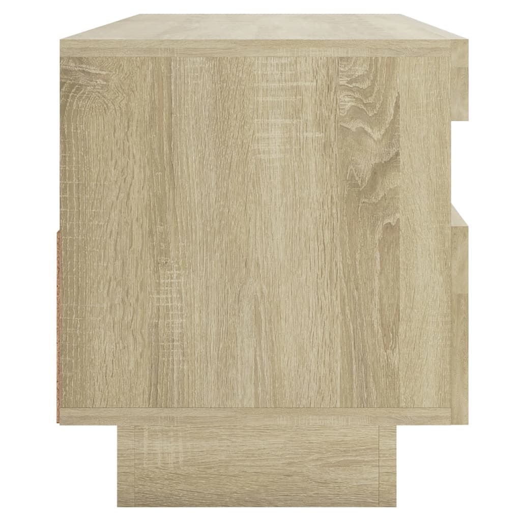 sonoma tölgy színű TV-szekrény LED-lámpákkal 100 x 35 x 40 cm