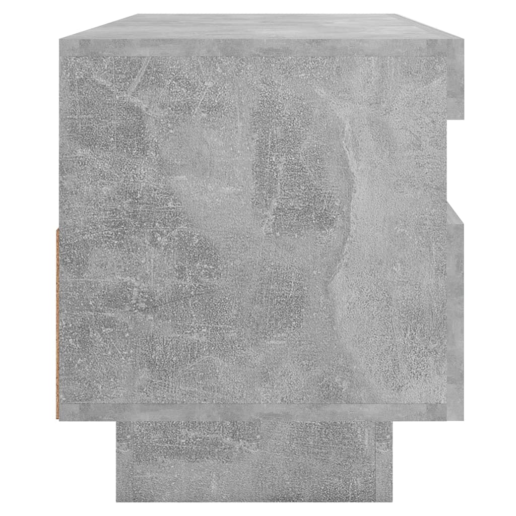 betonszürke TV-szekrény LED-lámpákkal 100 x 35 x 40 cm