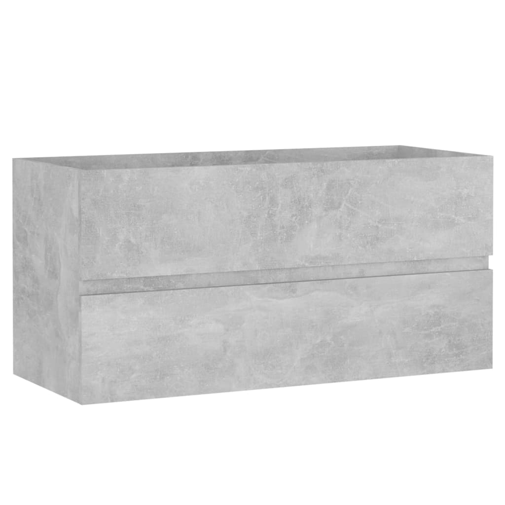 betonszürke szerelt fa mosdószekrény 90 x 38,5 x 45 cm
