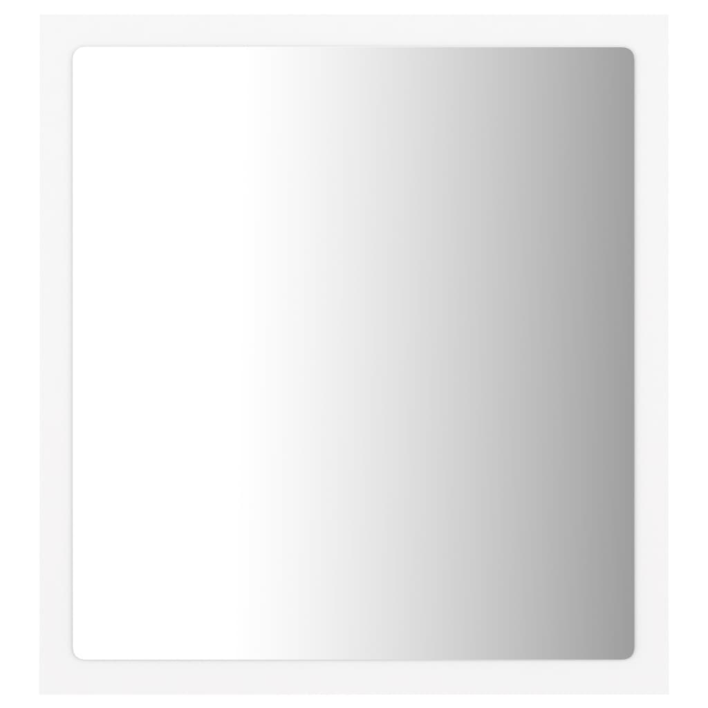 fehér akril LED-es fürdőszobai tükör 40 x 8,5 x 37 cm