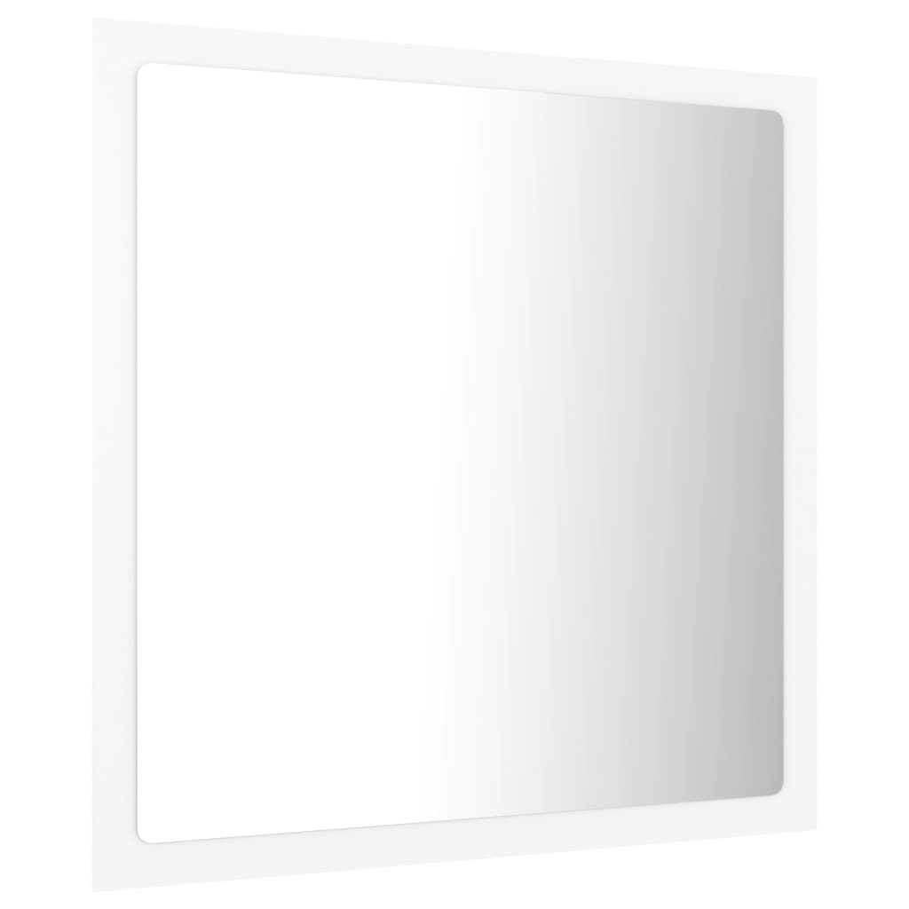 fehér akril LED-es fürdőszobai tükör 40 x 8,5 x 37 cm