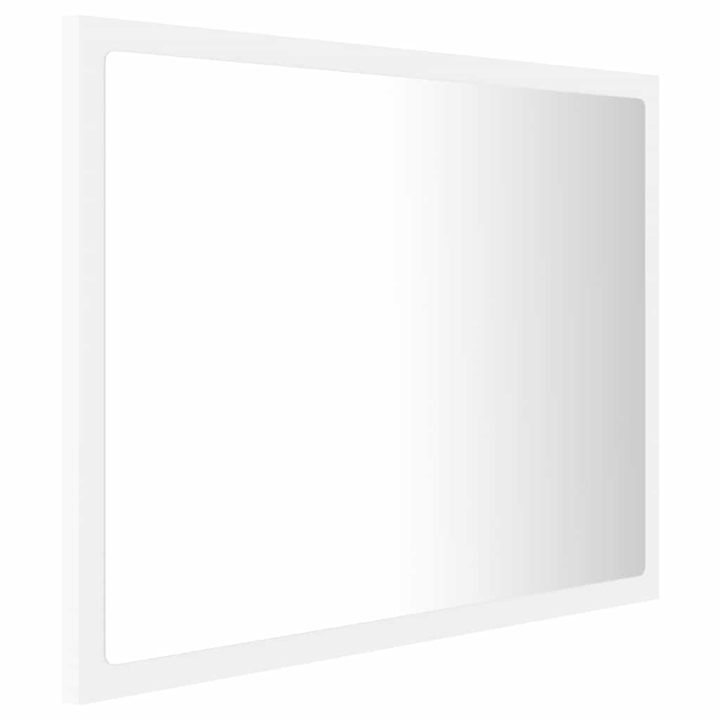fehér akril LED-es fürdőszobai tükör 60 x 8,5 x 37 cm