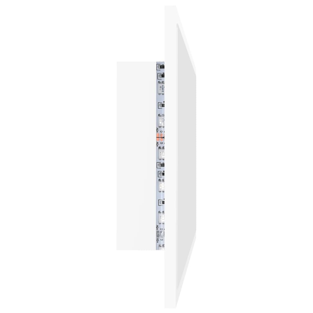 fehér akril LED-es fürdőszobai tükör 80 x 8,5 x 37 cm
