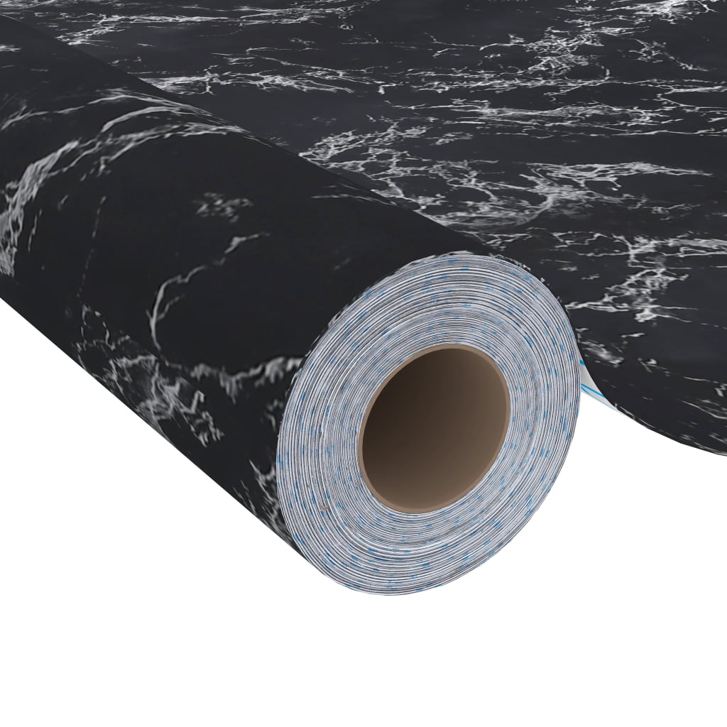 fekete kőmintás öntapadó PVC bútorfólia 500 x 90 cm