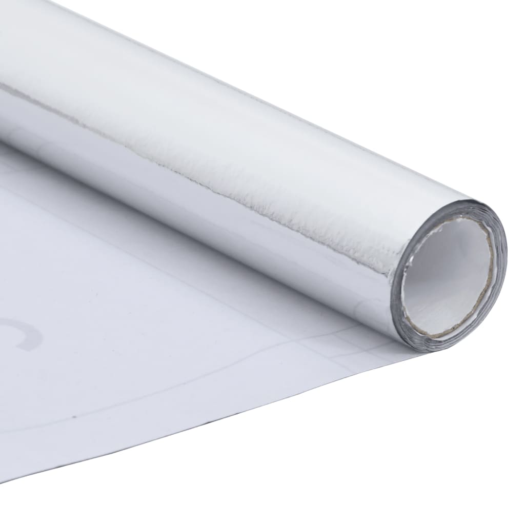 magasfényű ezüst öntapadó PVC bútorfólia 500 x 90 cm