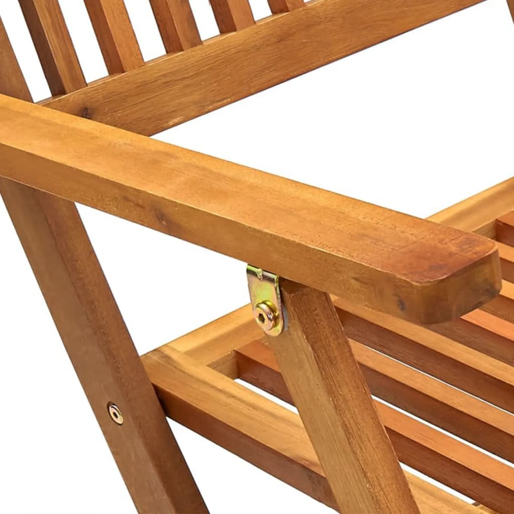 7 részes összecsukható tömör akácfa kerti étkezőszett