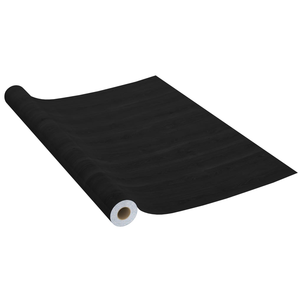2 db sötét faszínű öntapadó PVC ajtófólia 500 x 90 cm