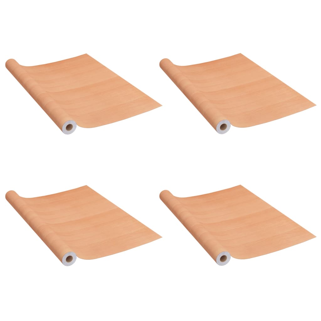 2 db japán tölgyszínű öntapadó PVC ajtófólia 500 x 90 cm