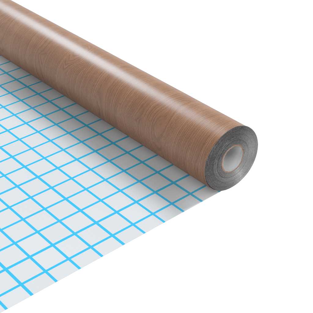 2 db világos tölgyszínű öntapadó PVC ajtófólia 500 x 90 cm