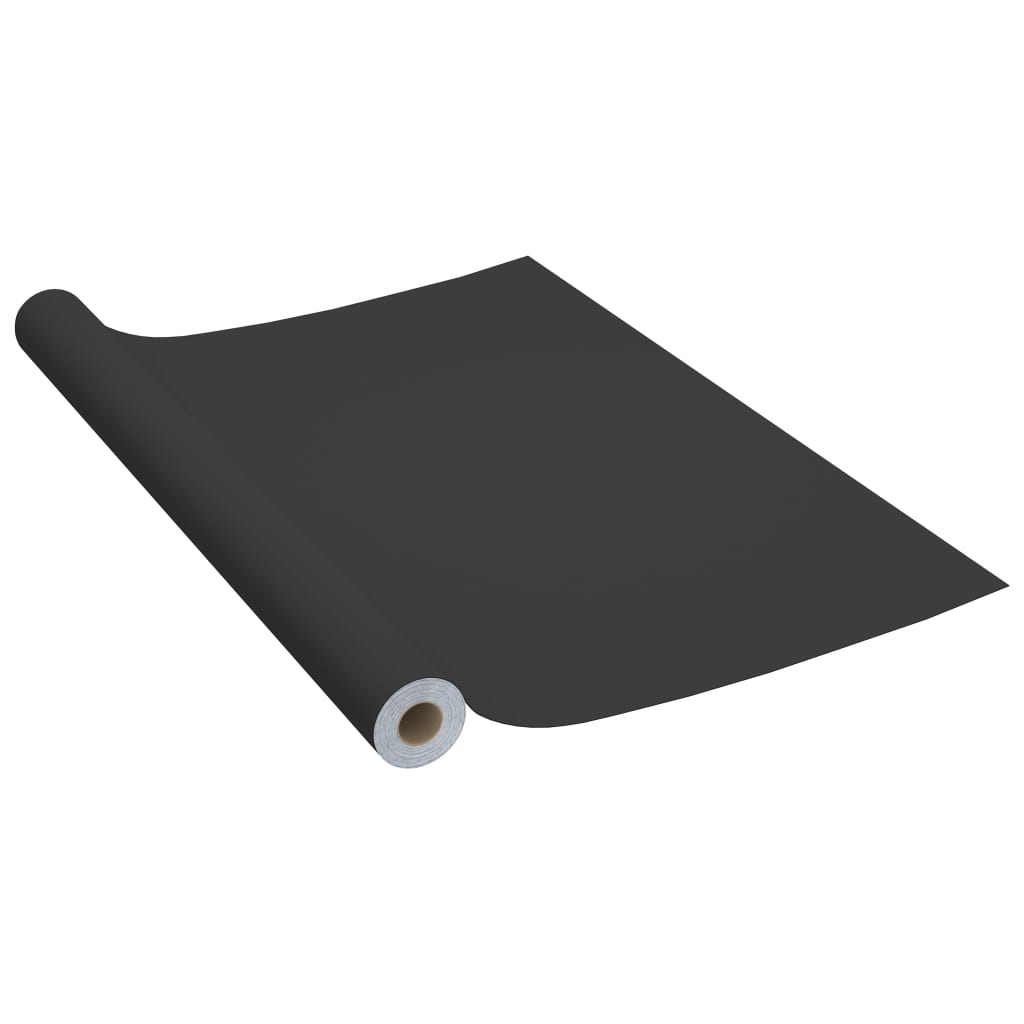 2 db fekete öntapadó PVC ajtófólia 500 x 90 cm