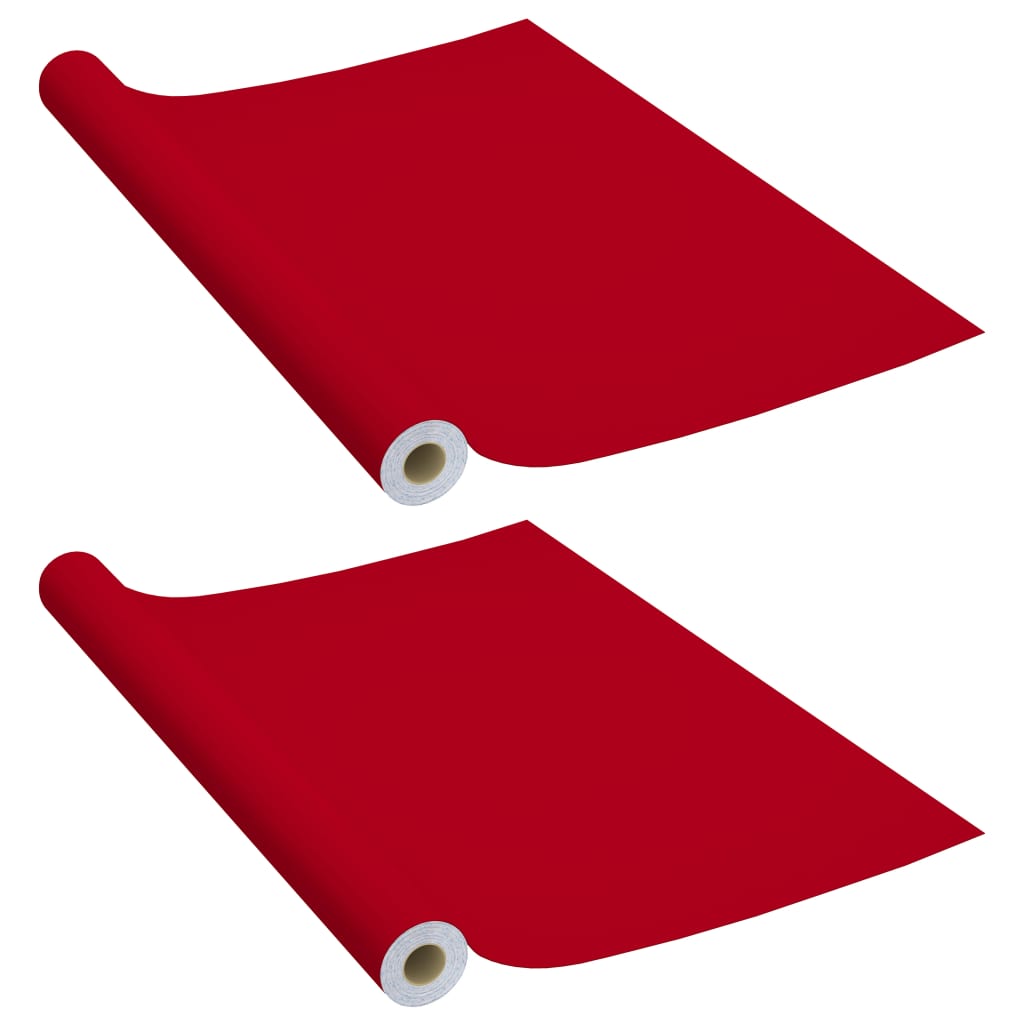 2 db piros öntapadó PVC ajtófólia 500 x 90 cm