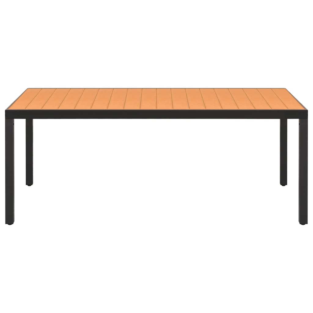 7 részes fekete-barna kerti étkezőgarnitúra