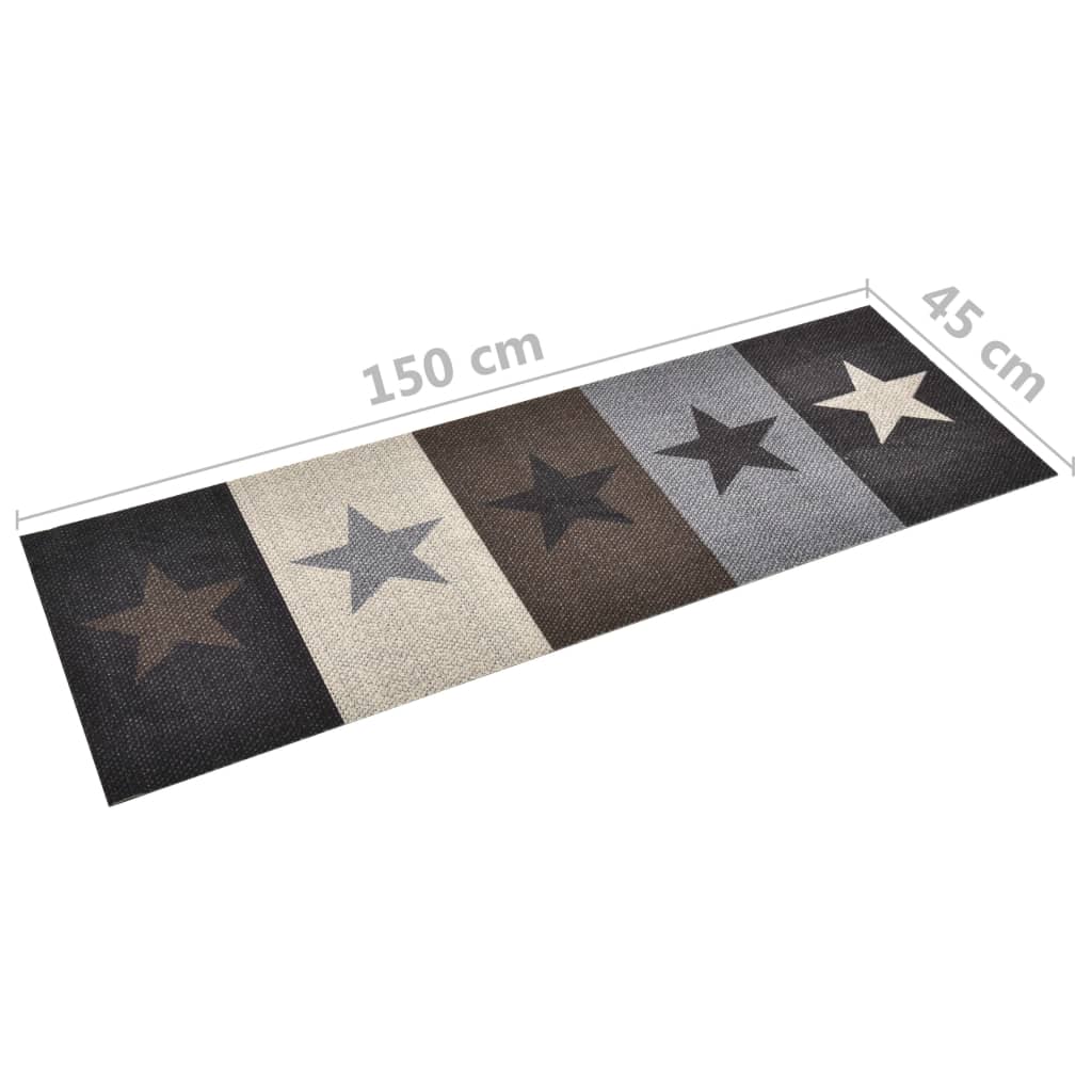 csillagmintás mosható konyhai szőnyeg 45 x 150 cm