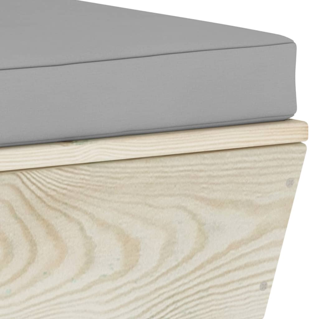 impregnált lucfenyő kerti raklap sarokkanapé párnákkal