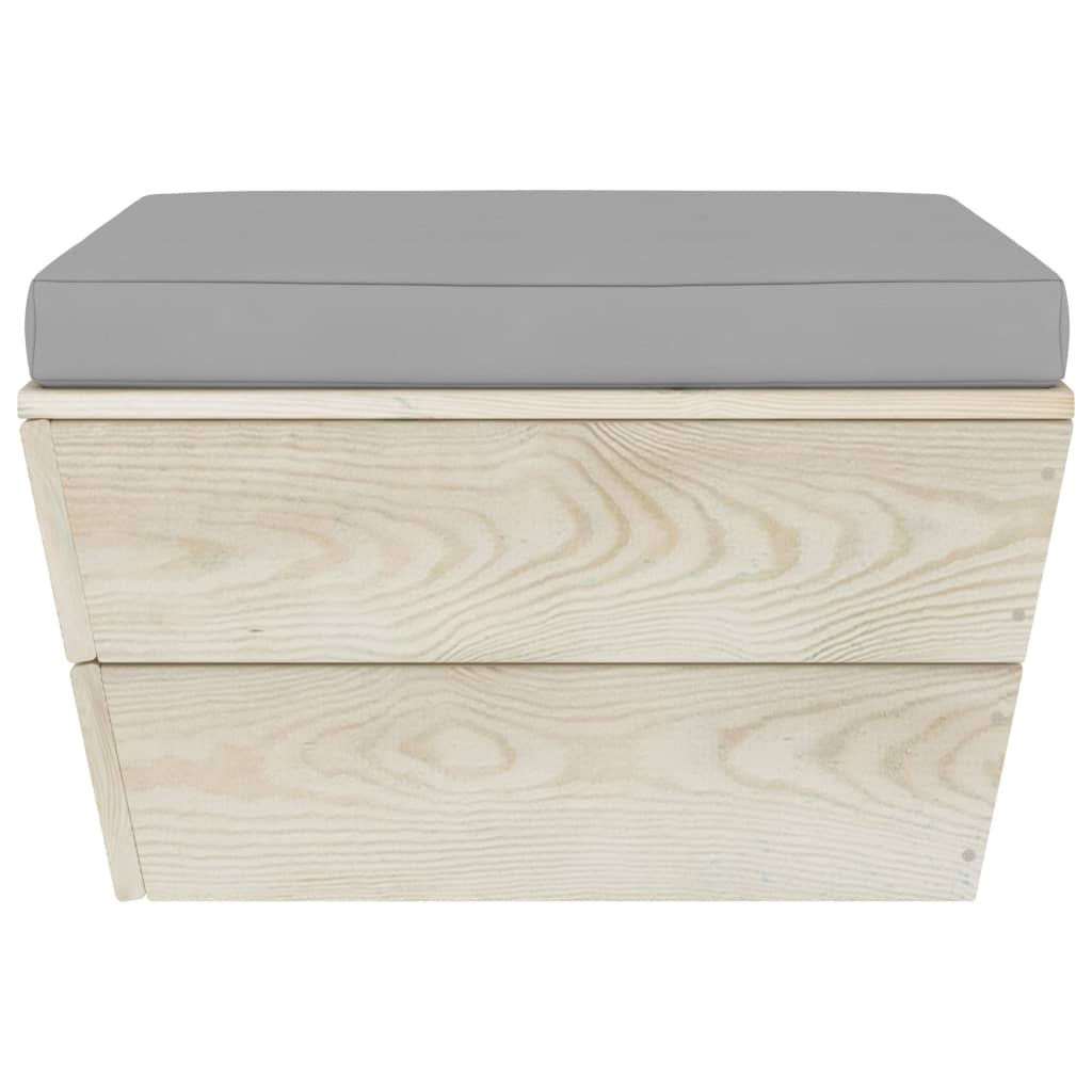 impregnált lucfenyő kerti raklapzsámoly párnával