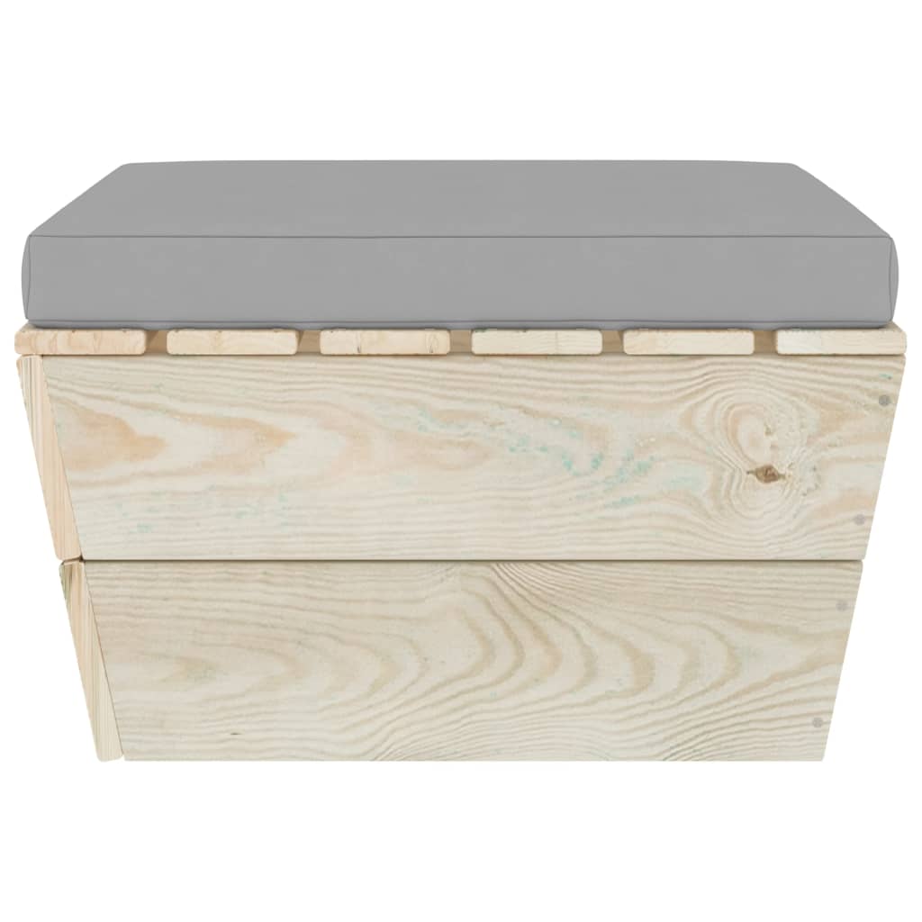 impregnált lucfenyő kerti raklapzsámoly párnával