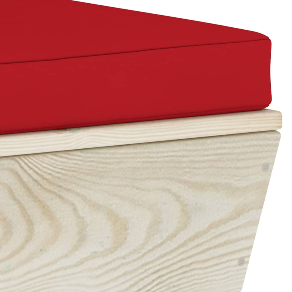 kétszemélyes lucfenyő kerti raklapkanapé párnákkal