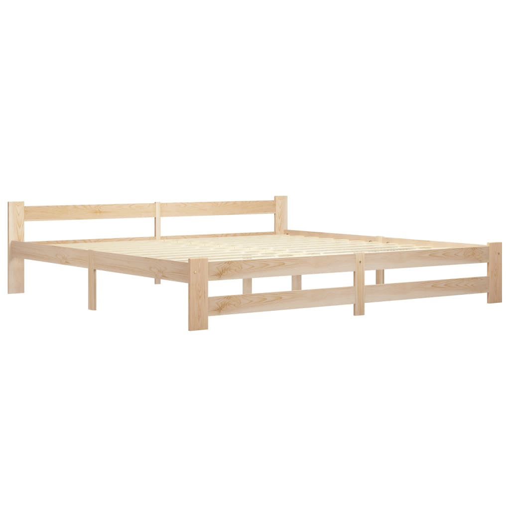 tömör fenyőfa ágykeret matrac nélkül 200 x 200 cm