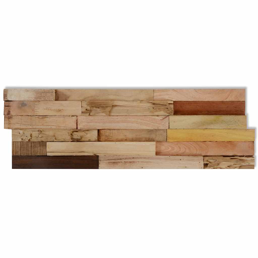 10 db újrahasznosított tíkfa falburkoló panel 1,03 m²