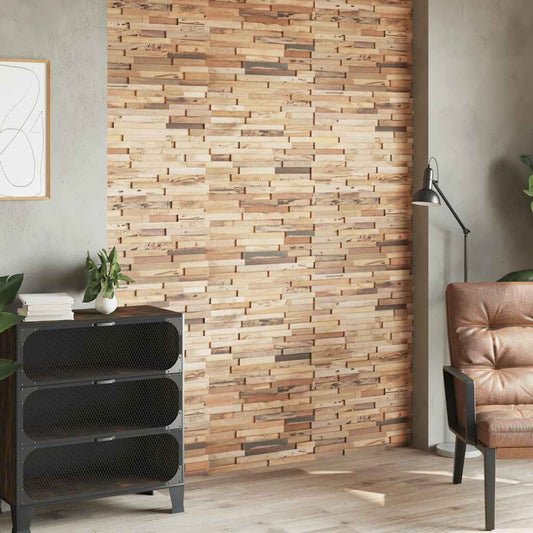 10 db újrahasznosított tíkfa falburkoló panel 1,03 m²