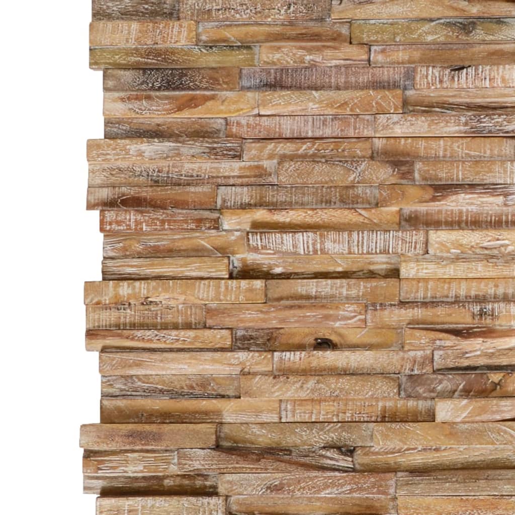 10 db tömör tíkfa 3D falburkoló panel 1,01 m²
