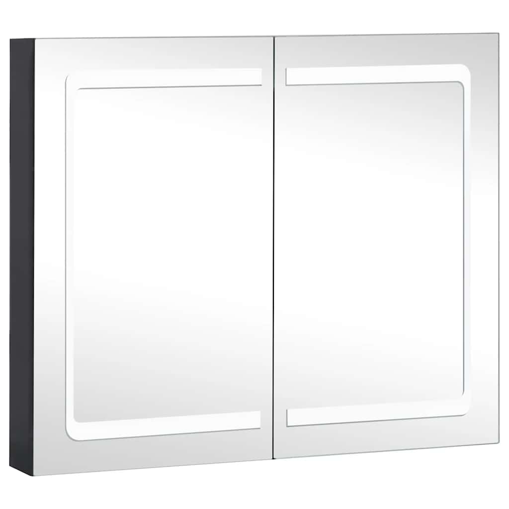 tükrös fürdőszobaszekrény LED világítással 80 x 12,2 x 68 cm