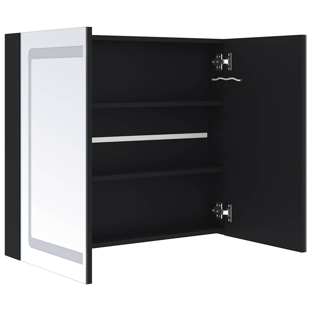 tükrös fürdőszobaszekrény LED világítással 80 x 12,2 x 68 cm