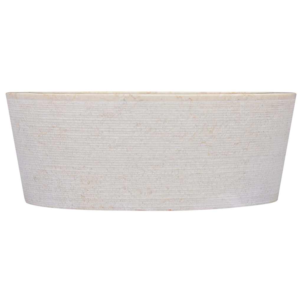 krémszínű márvány mosdókagyló Ø40 x 15 cm