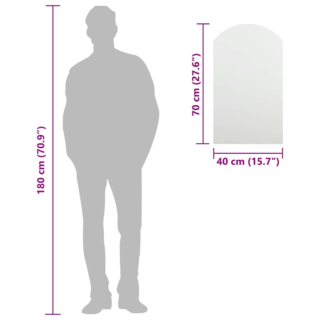 üvegtükör 70 x 40 cm