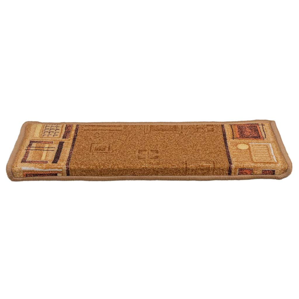 10 db bézs öntapadó lépcsőszőnyeg 65x21x4 cm