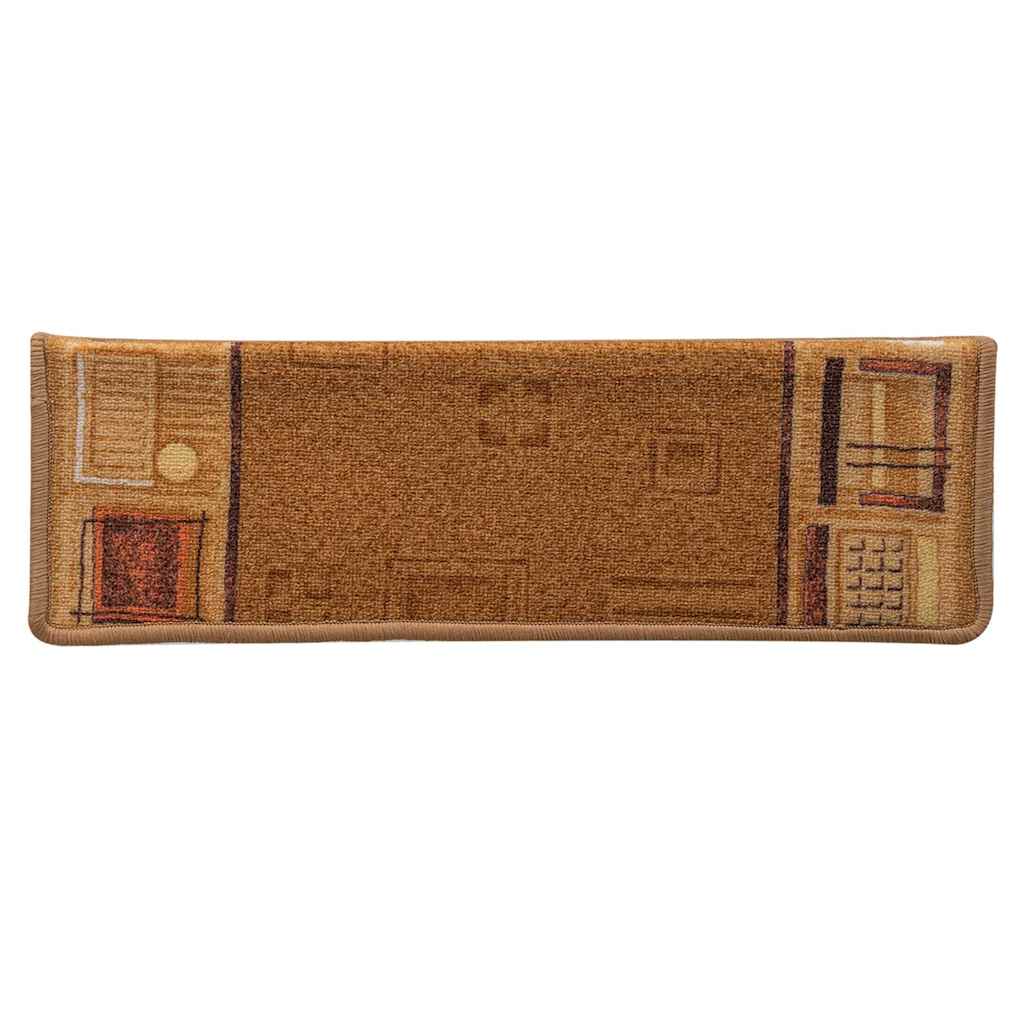 10 db bézs öntapadó lépcsőszőnyeg 65x21x4 cm