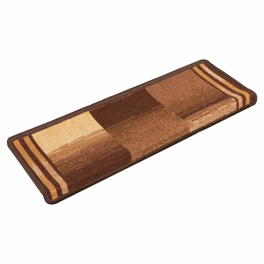 10 db barna öntapadó lépcsőszőnyeg 65x21x4 cm