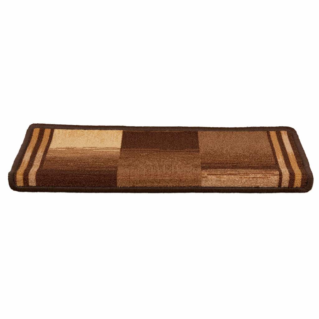 10 db barna öntapadó lépcsőszőnyeg 65x21x4 cm