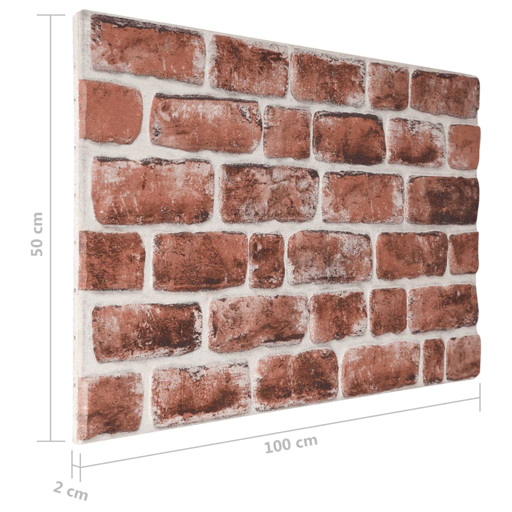 10 db EPS 3D fali panel sötétbarna téglamintával
