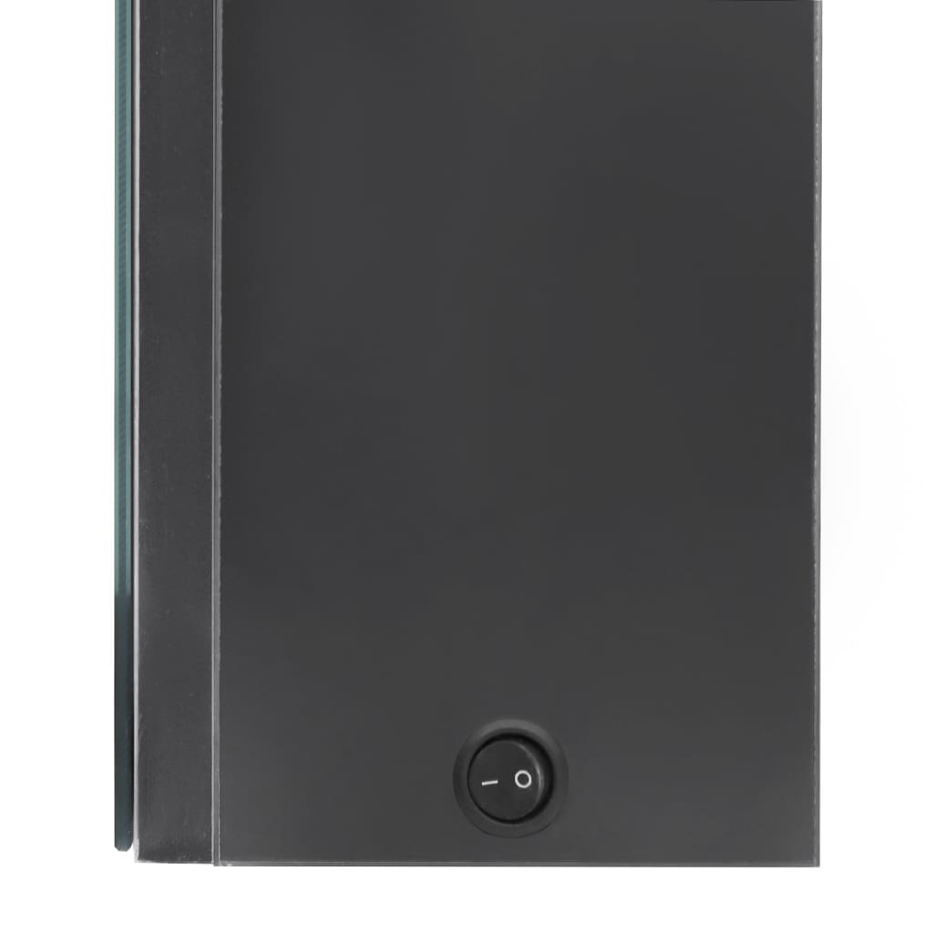 szürke LED-es tükrös fürdőszobaszekrény 80 x 12 x 68 cm