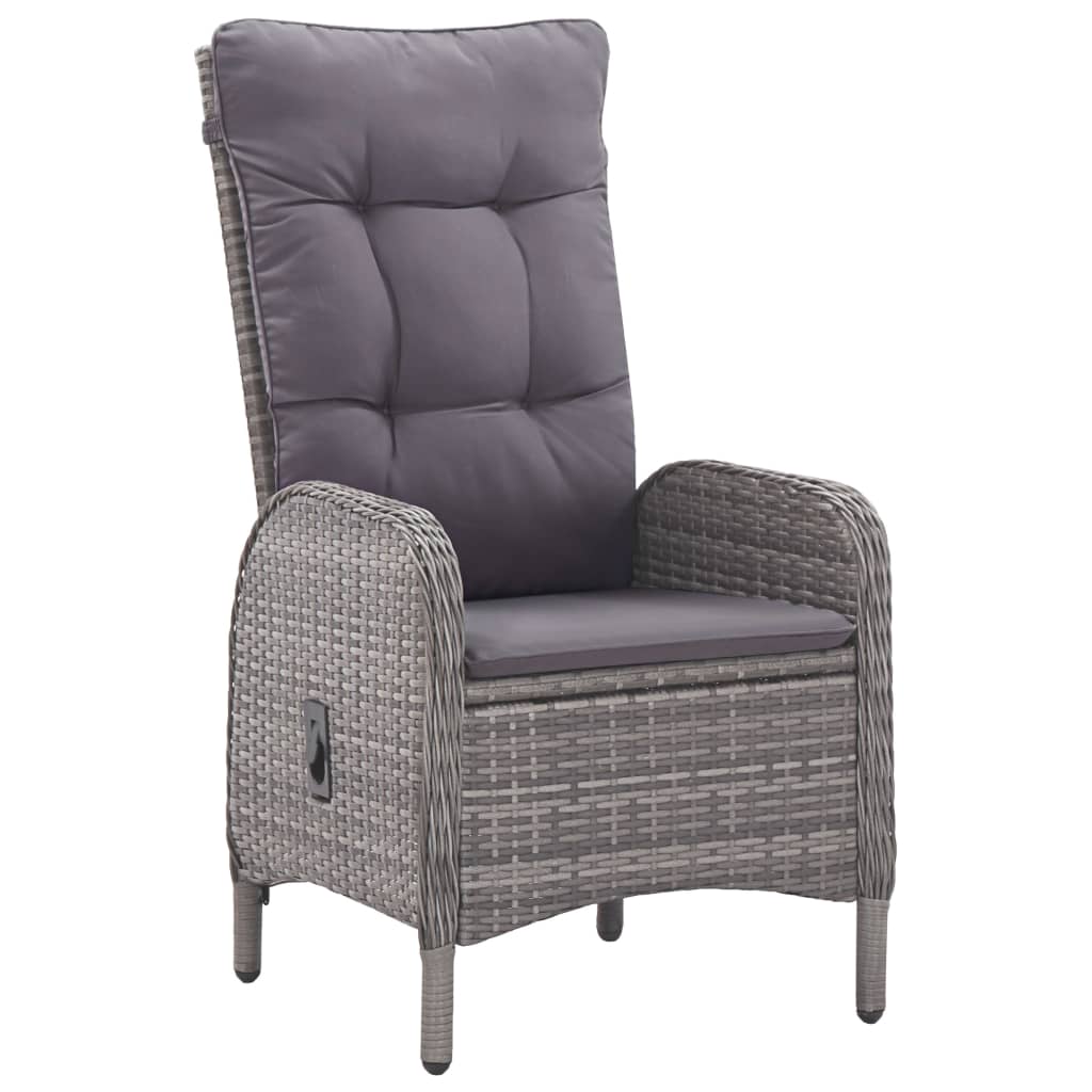 3 részes szürke kerti étkezőszett