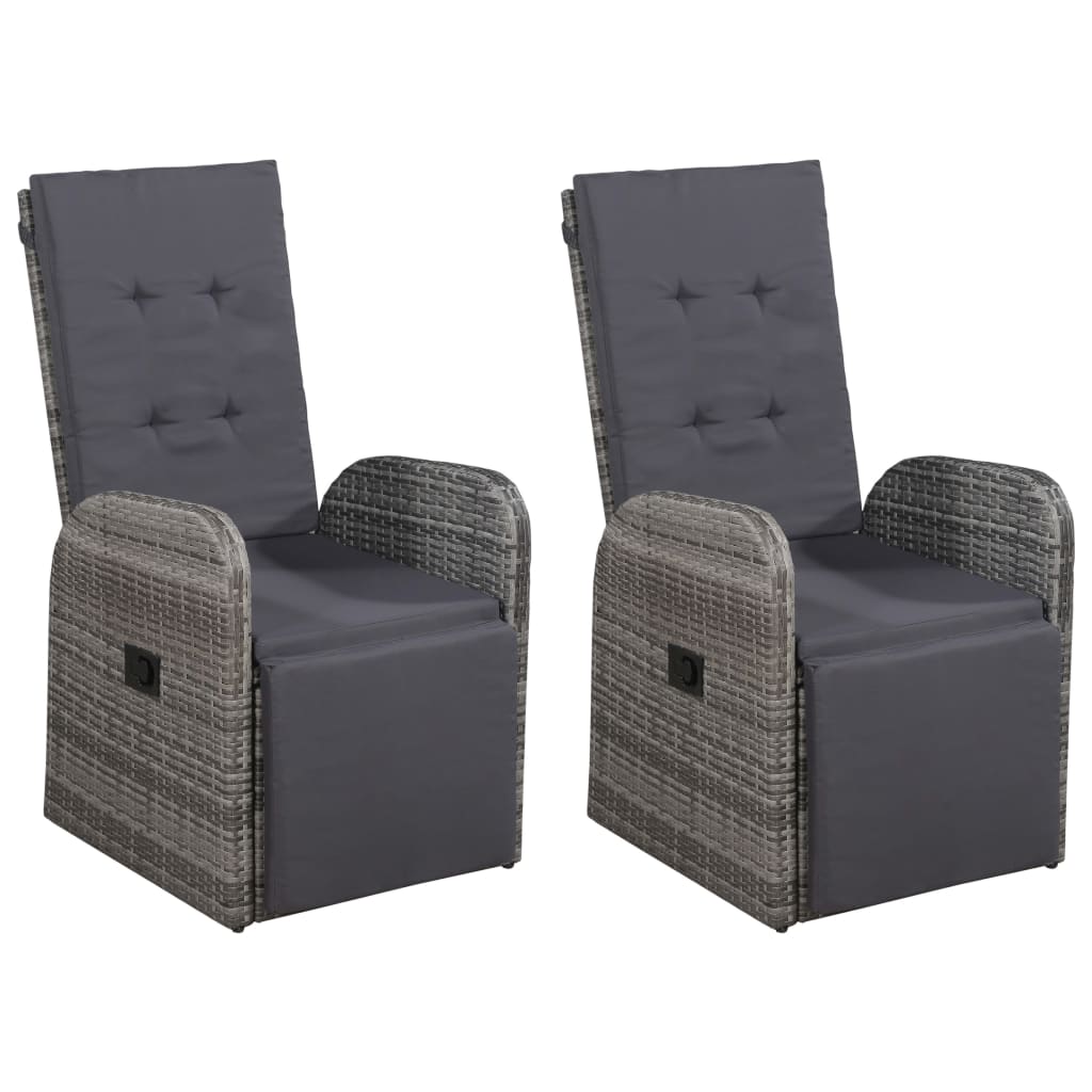 5 részes szürke kerti étkezőgarnitúra