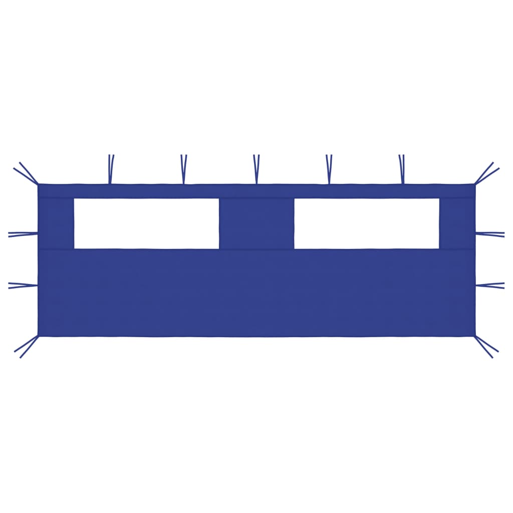 kék ablakos pavilonfal 6 x 2 m