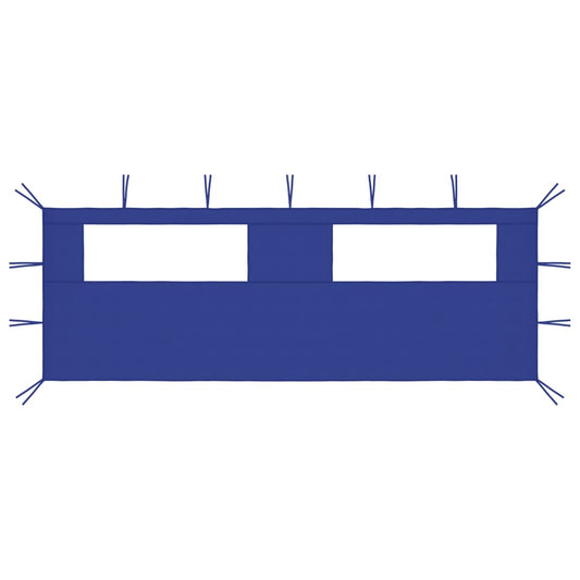 kék ablakos pavilonfal 6 x 2 m