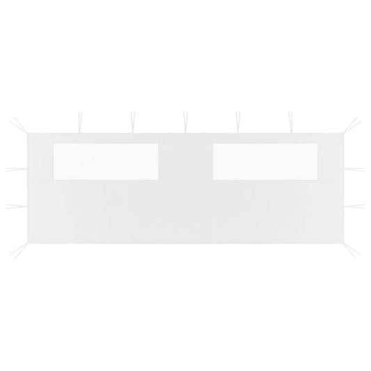 fehér ablakos pavilonfal 6 x 2 m